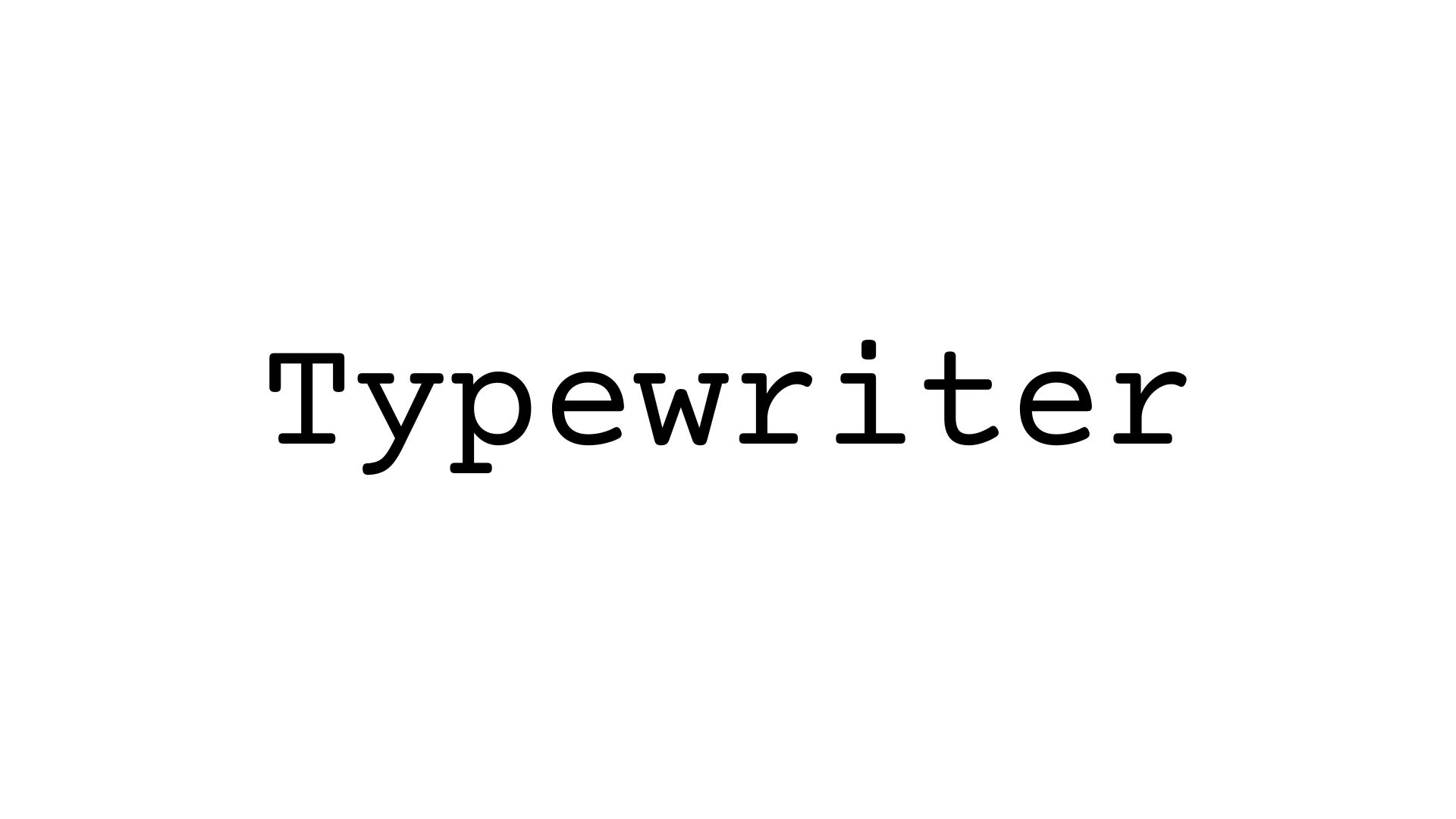 Typewriter