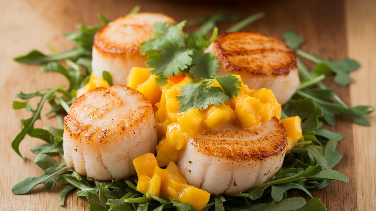 Seared Scallops with Mango Salsa