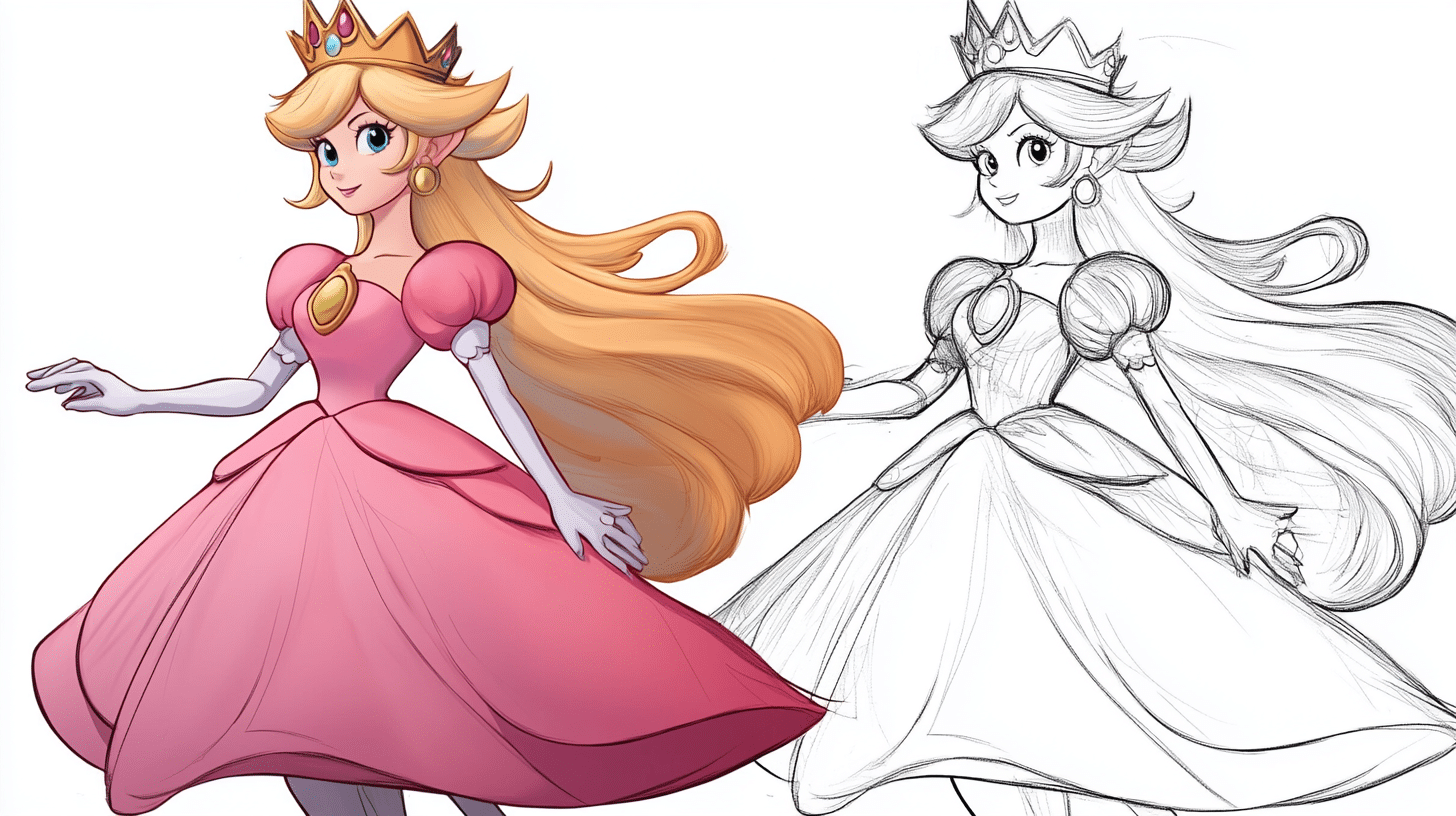 Popular Princess Peach Coloring Pages to Explore