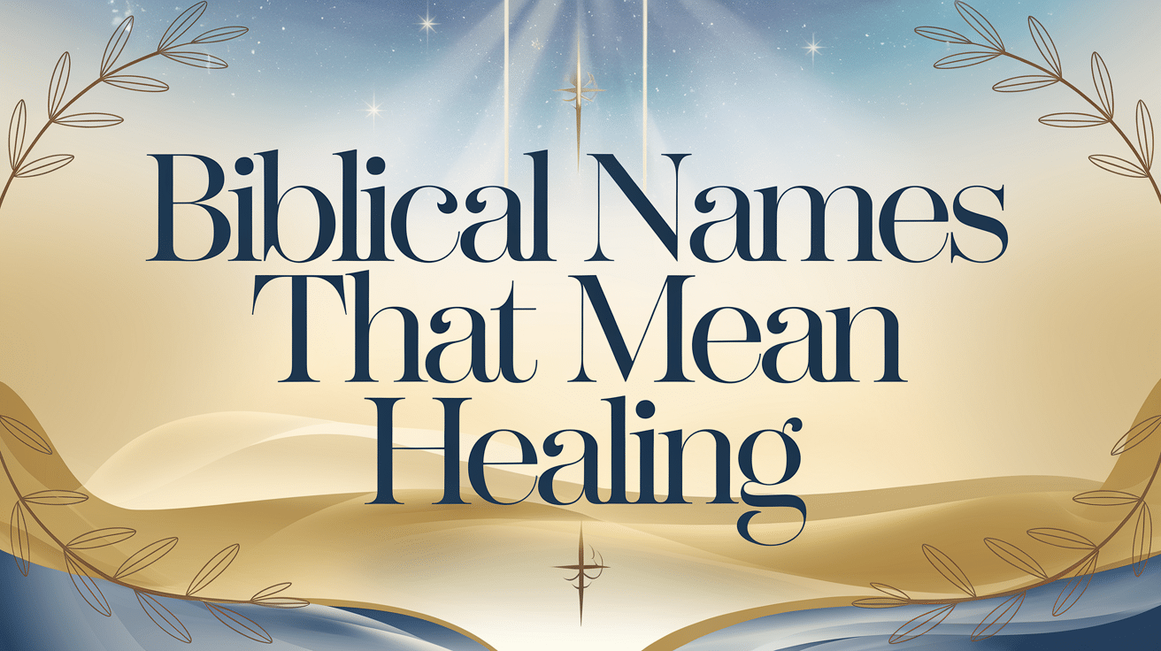 Lovely Biblical Names that Mean Healing